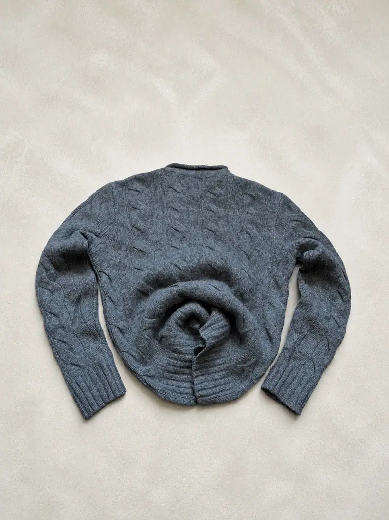 Polo Ralph Lauren — Grey Cable Knit Merino/Cashmere Jumper